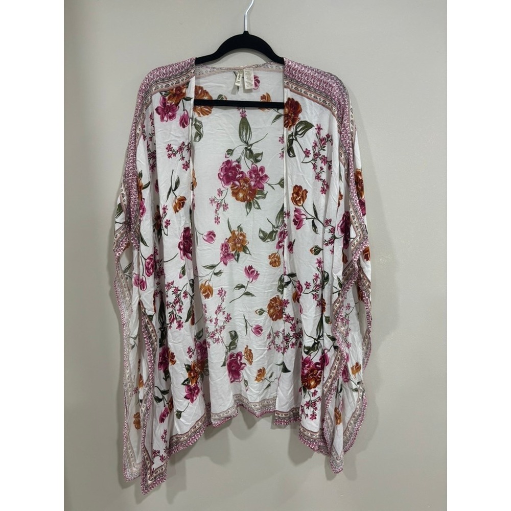 Japna Floral Kimono Cardigan One Size Boho Duster Festival Layer Free People Vib